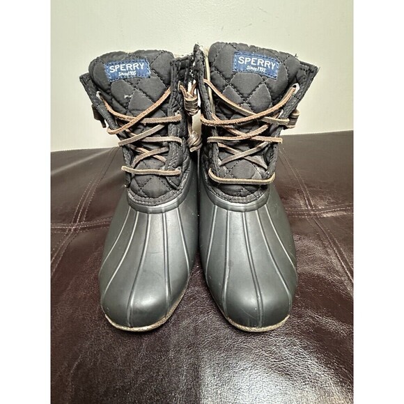 Sperry Women's Saltwater Quilted Duck Boot Rain Boot Sts94063 Size 8 - Picture 2 of 6